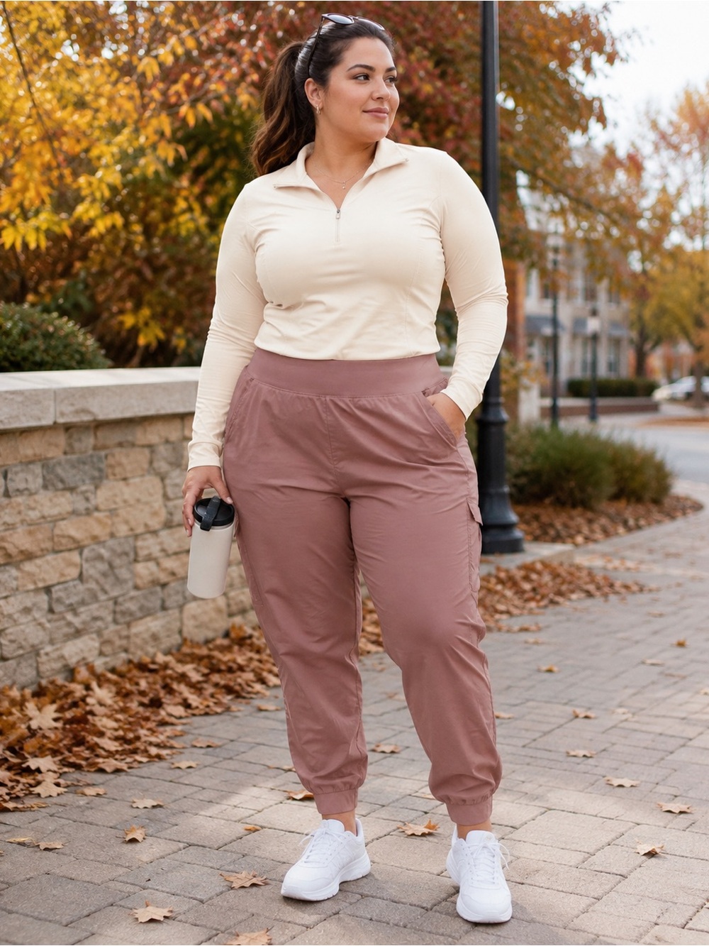 NWT Columbia Plus Size 1X Dusty Rose Pull-On Jogger Pants